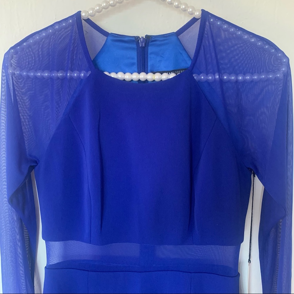 NWT JayGodfrey Sheer Panel Crepe Sheath Dress - Picture 5 of 13